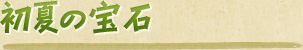 初夏の宝石